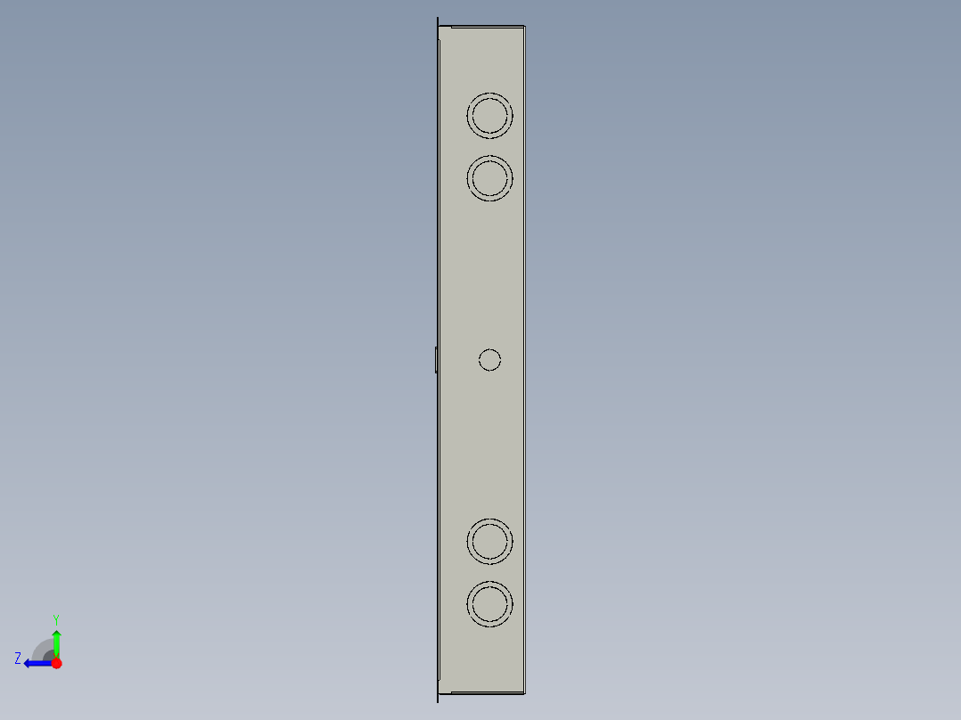 嵌入式配电箱右视图