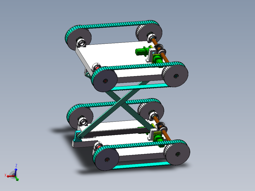 Q113-反平行四边形轮式移动机器人的设计【三维SolidWorks】
