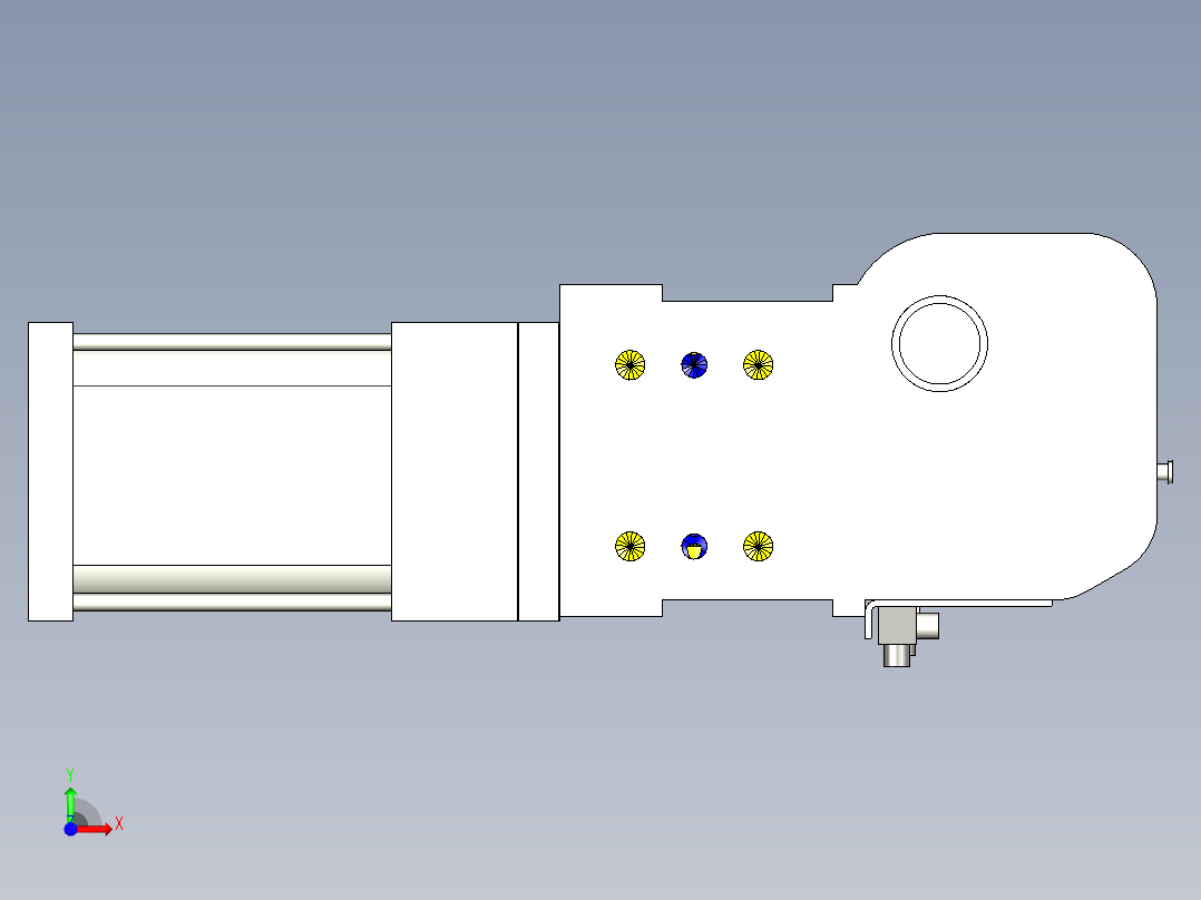 德克斯TUNKERS气缸数模KS_80_2_A00_T12_060GRAD前视图