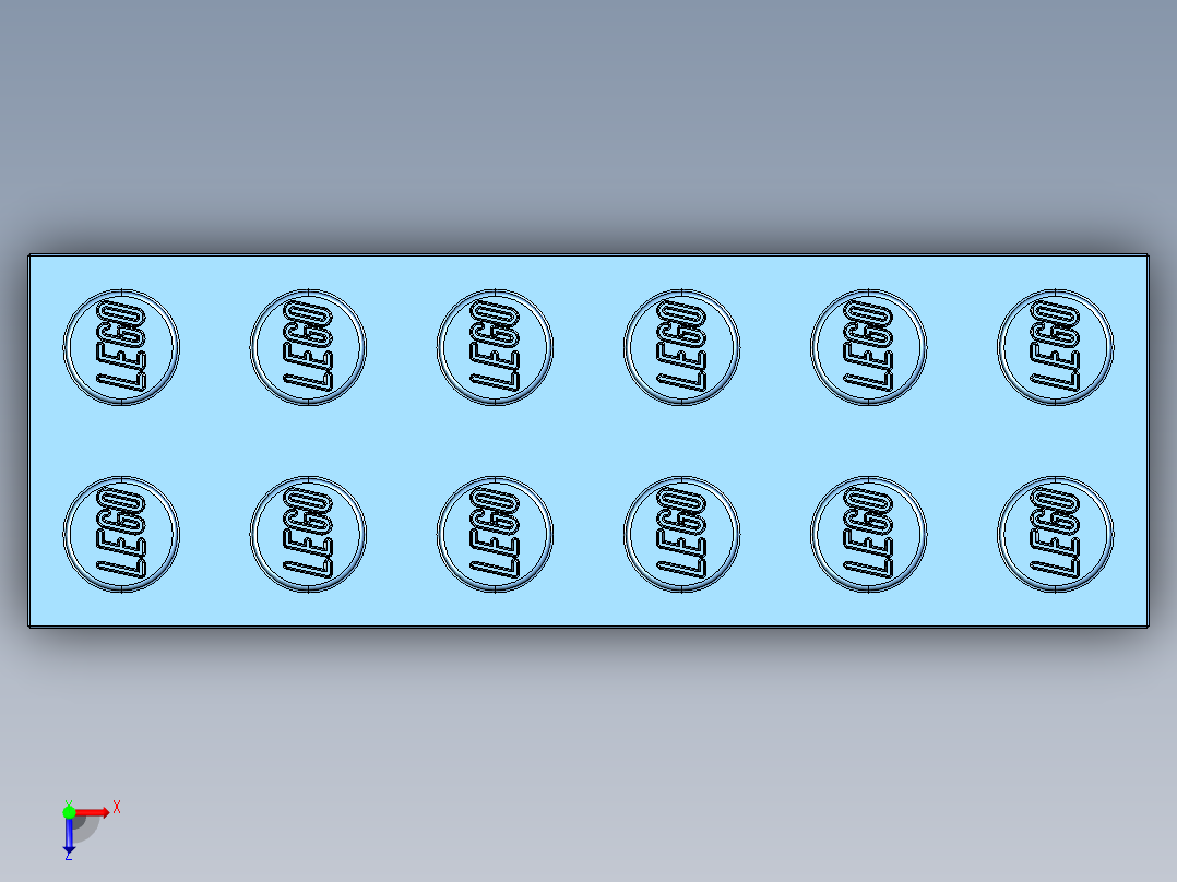 乐高套装 4421基本积木-6162897 - 2456 - 44237 Medium Blue Brick 2 x 6.STEP俯视图