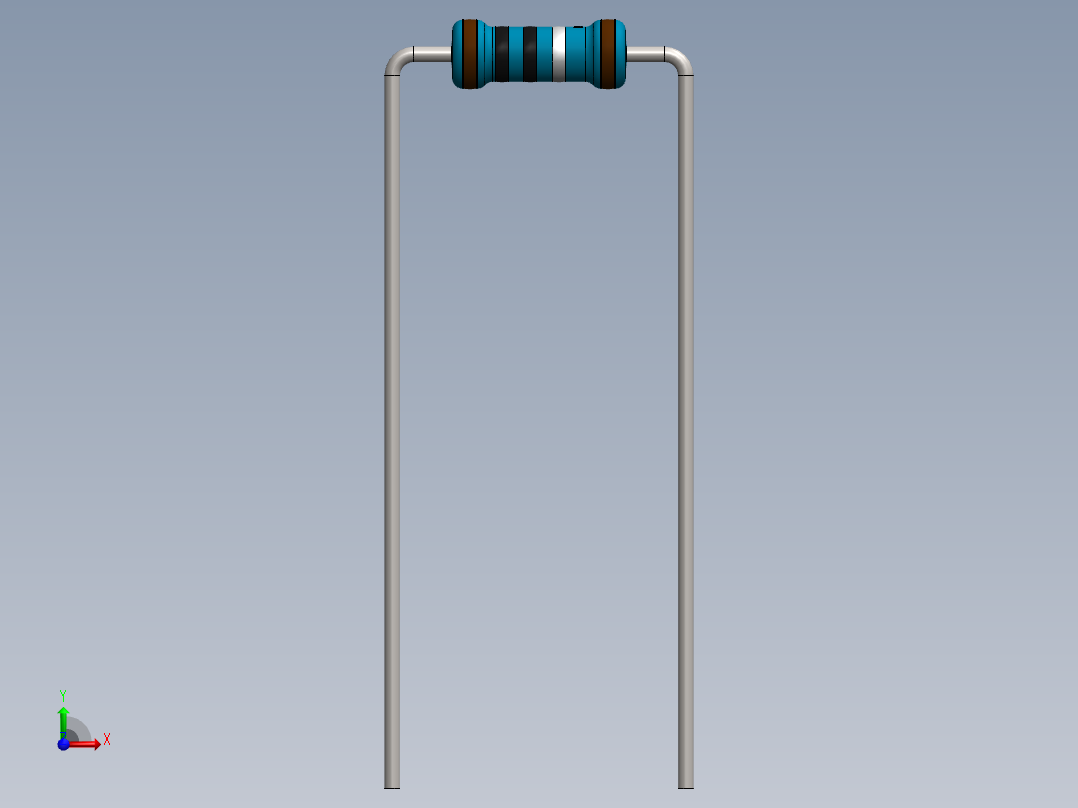 电容器 二极管 电阻器-Resistor 1 Ohm Blue前视图