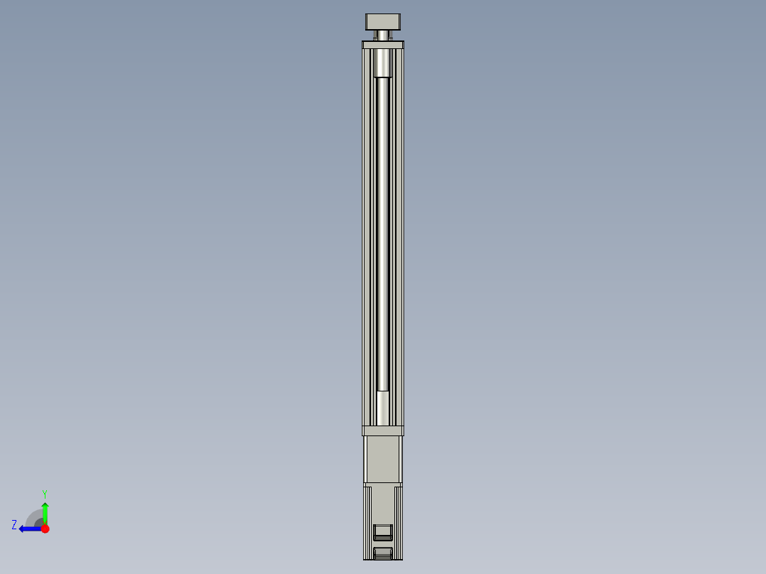 12VZ电动缸-VZ6D-S450-BC右视图