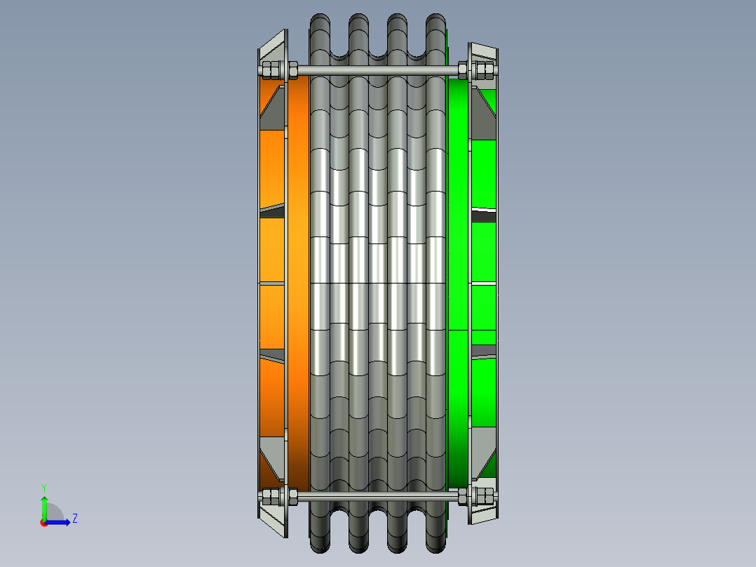 膨胀节伸缩节伸缩缝D=1700 L=1000左视图