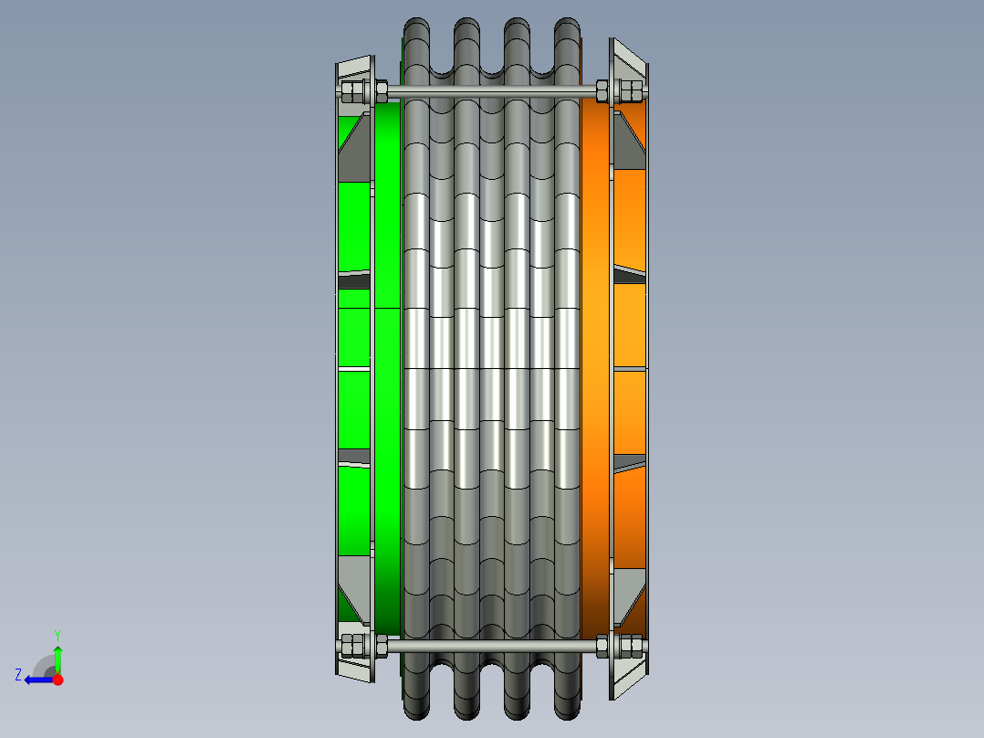 膨胀节伸缩节伸缩缝D=1700 L=1000右视图