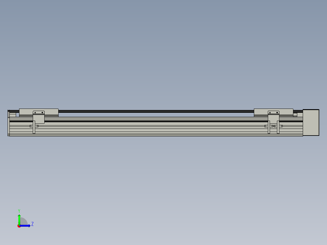 直线模组WG-LHA12-S700-L设计图纸左视图