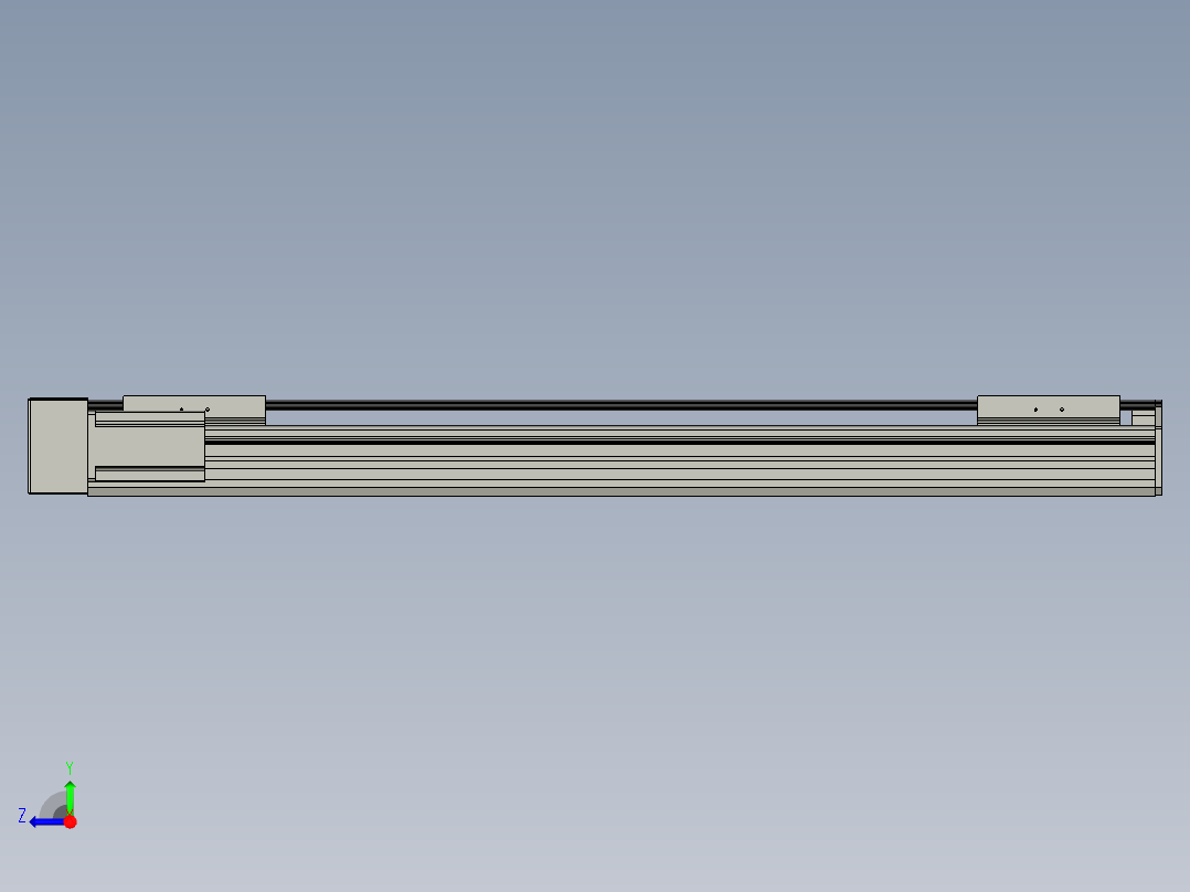 直线模组WG-LHA12-S700-L设计图纸右视图