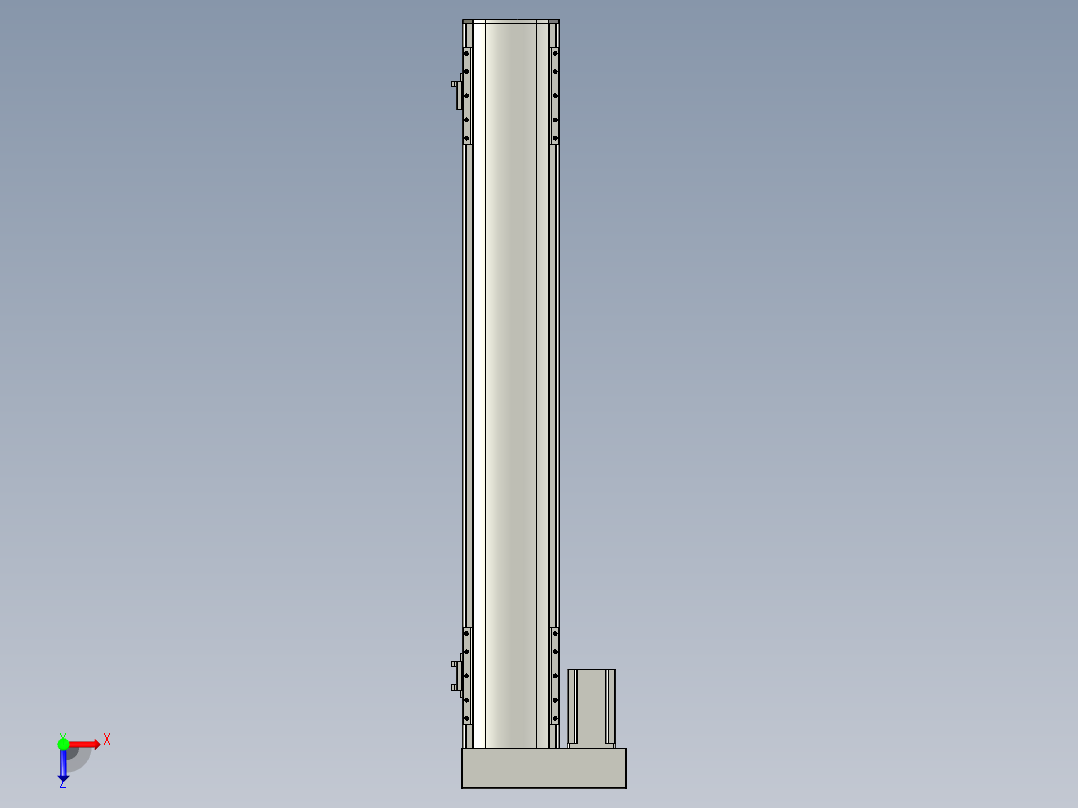 直线模组WG-LHA12-S700-L设计图纸俯视图