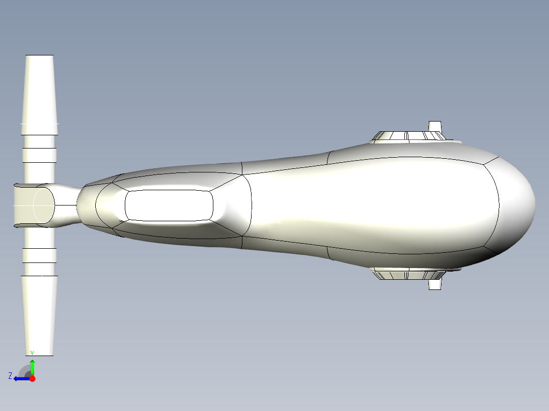 电动车模型右视图