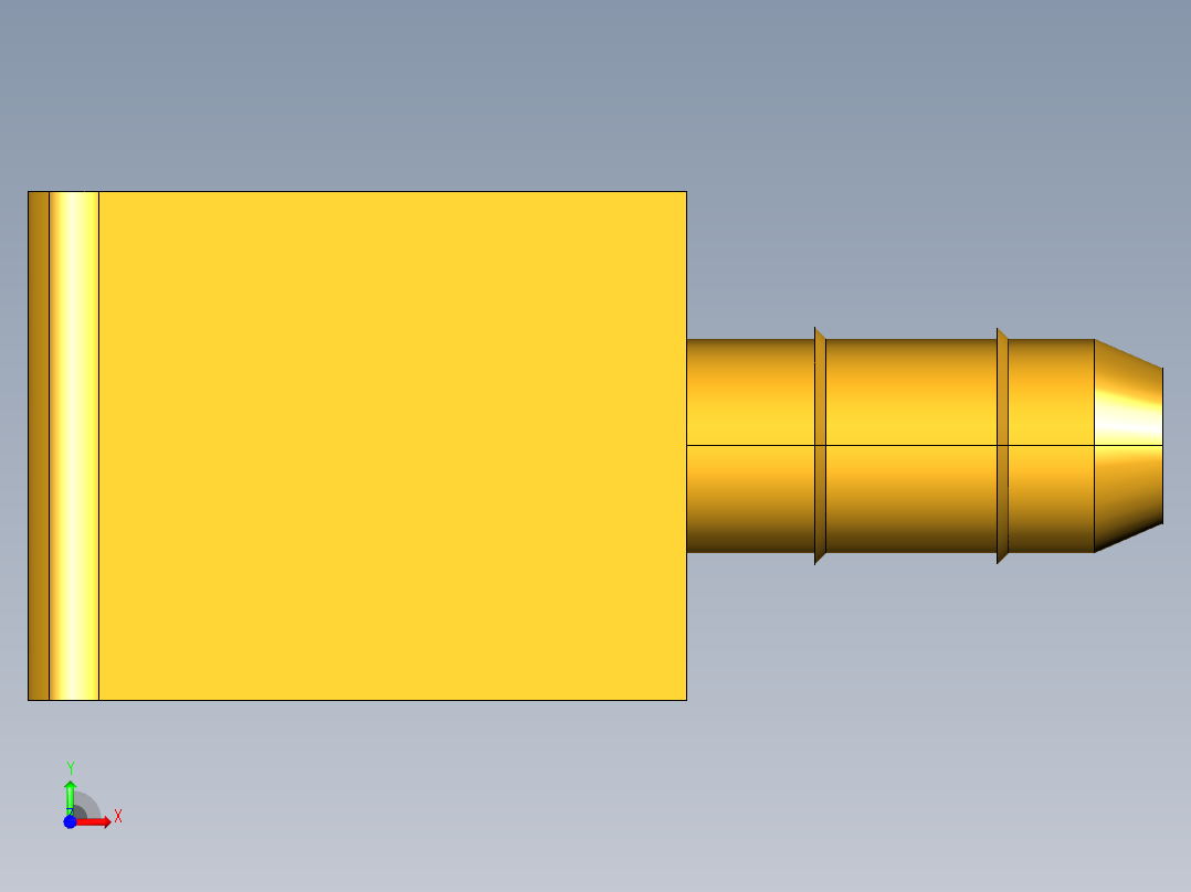 工业通用螺蚊管倒齿式工业硬管接头Male Elbow 229-4-2前视图