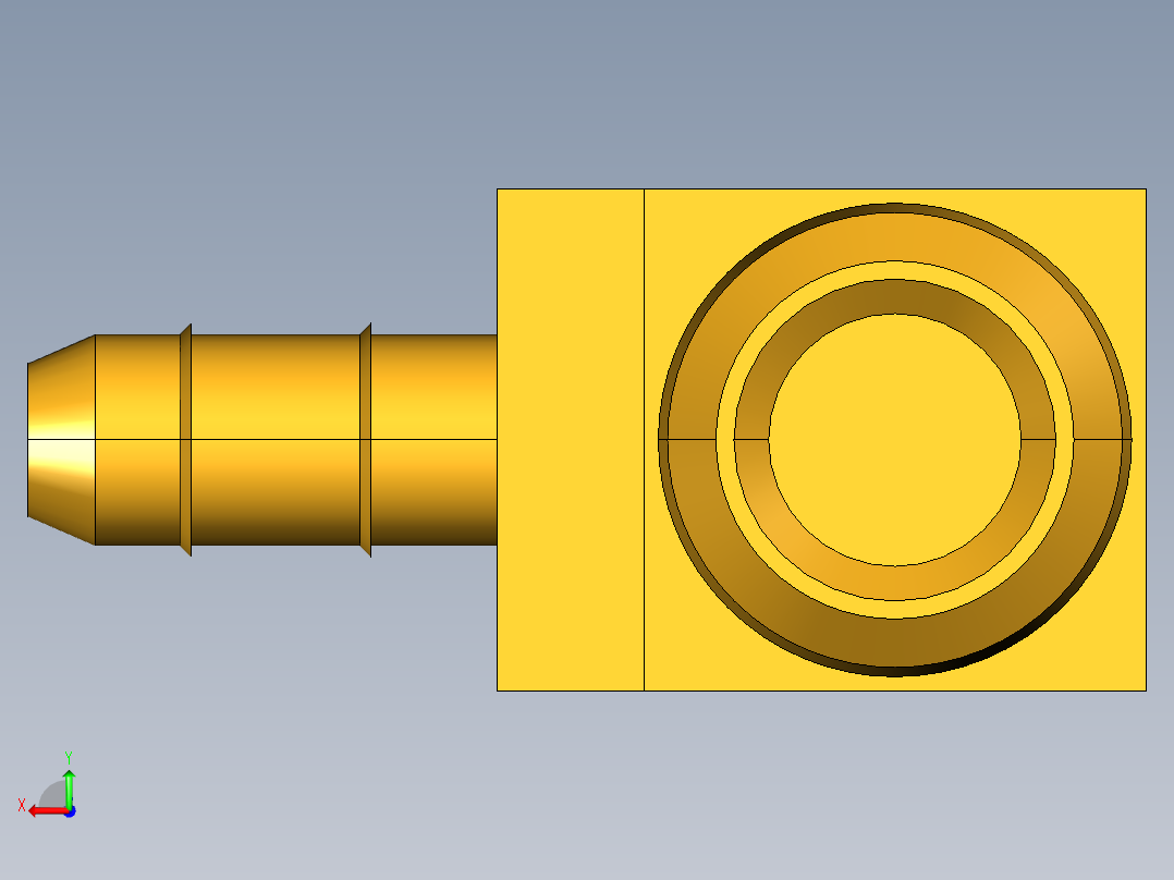 工业通用螺蚊管倒齿式工业硬管接头Male Elbow 229-4-2后视图