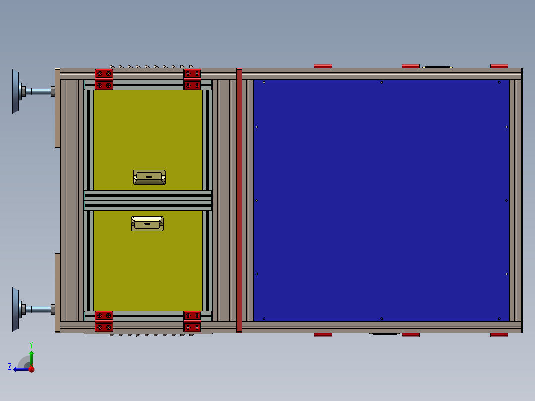 汽车刹车架自动打磨机3D图纸 自动化设备3D图纸设计右视图