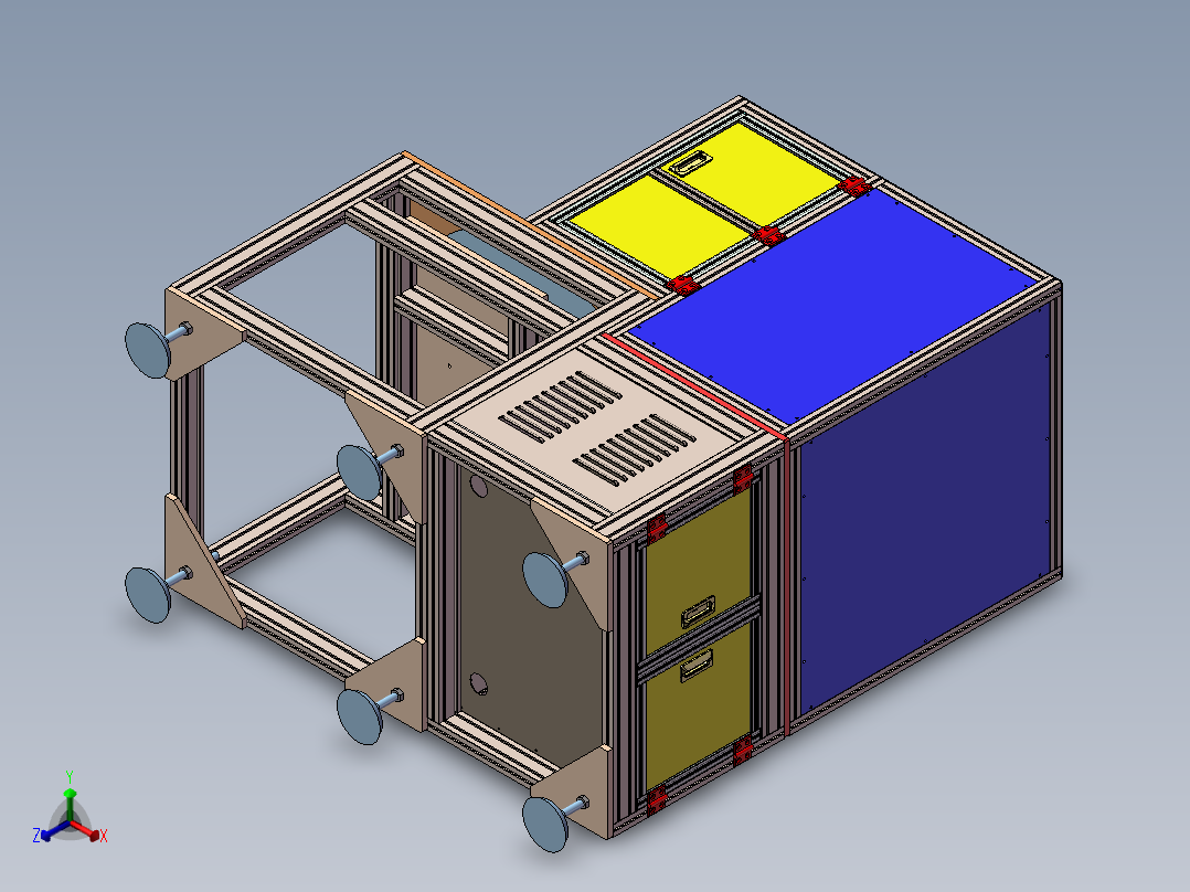 汽车刹车架自动打磨机3D图纸 自动化设备3D图纸设计正等轴测图