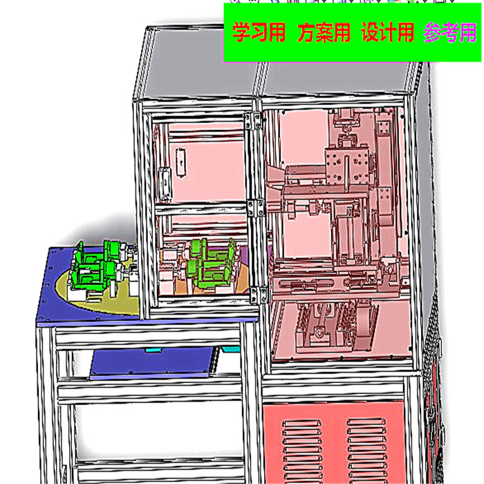 汽车刹车架自动打磨机3D图纸 自动化设备3D图纸设计