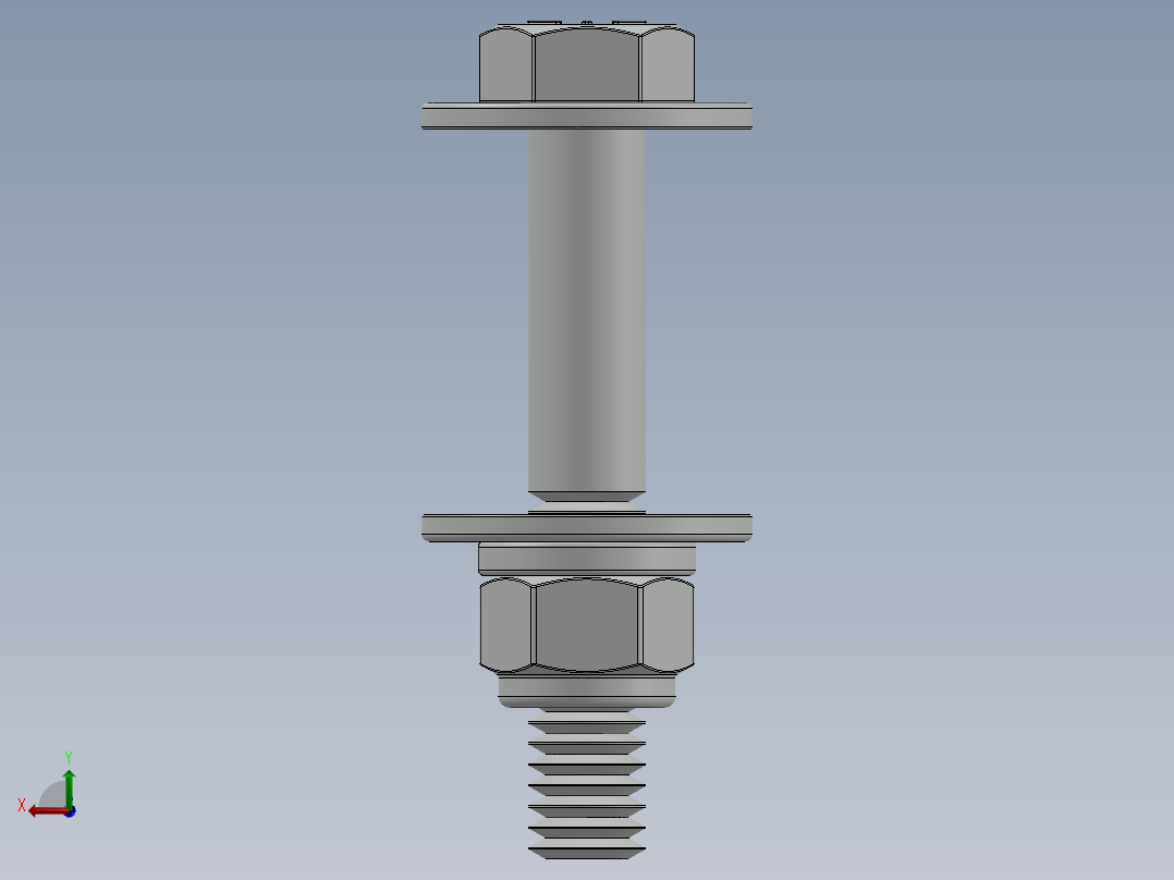 紧固件-0.3125 Bolt Hex后视图