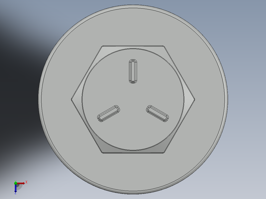 紧固件-0.3125 Bolt Hex俯视图