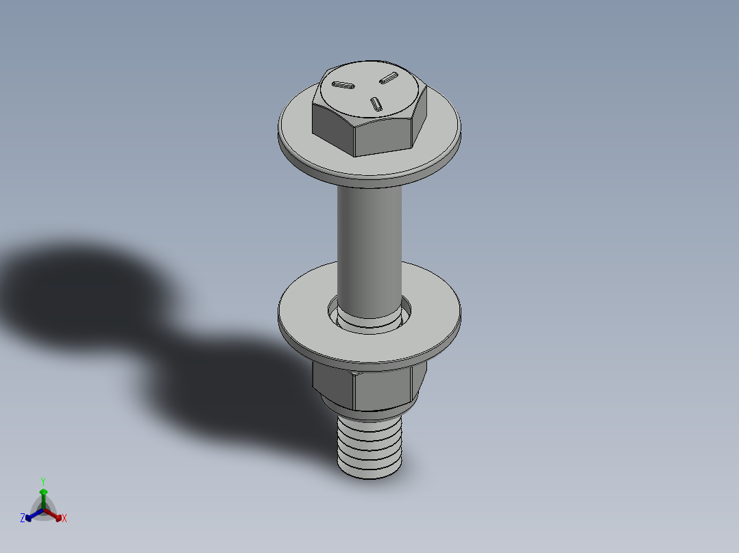 紧固件-0.3125 Bolt Hex正等轴测图