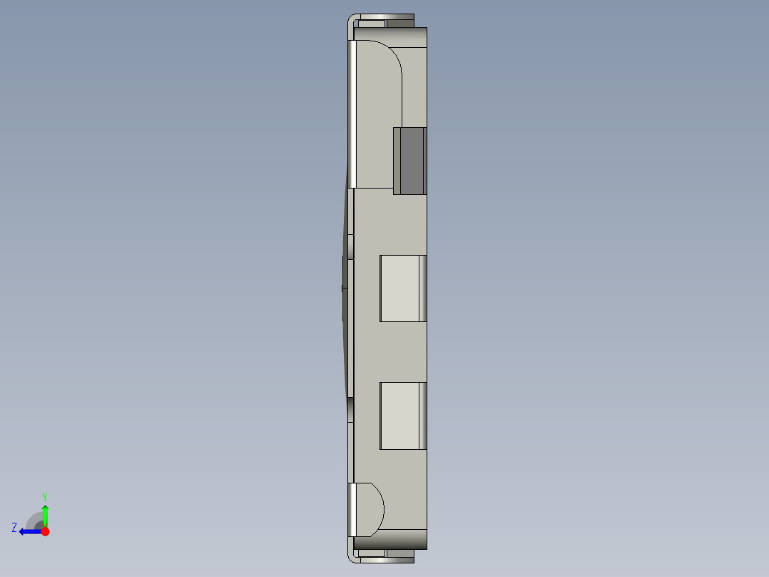 14毫米方形两路SMD轻触开关右视图