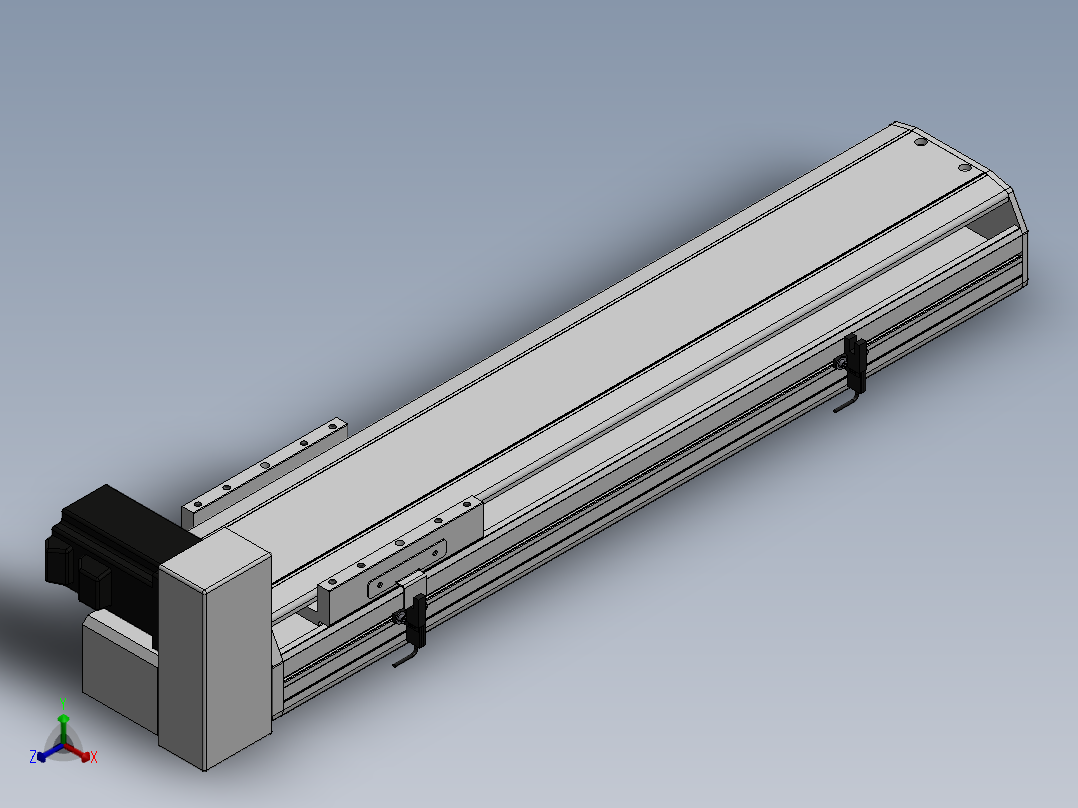精密模组MT140-L110-400-RU-M40-C4正等轴测图