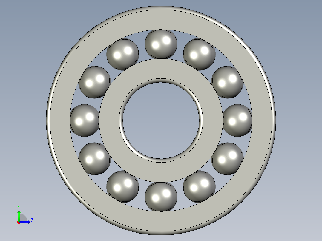深沟球轴承6406左视图
