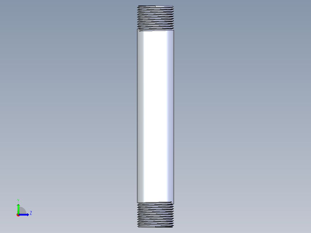 聚氯乙烯配件33-Sch80_Nipple_MPTxMPT_861-139_1in x 8in左视图