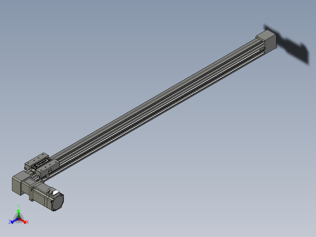 威洛博直线电机模组EB4-L80-S950-L-57-MS3正等轴测图
