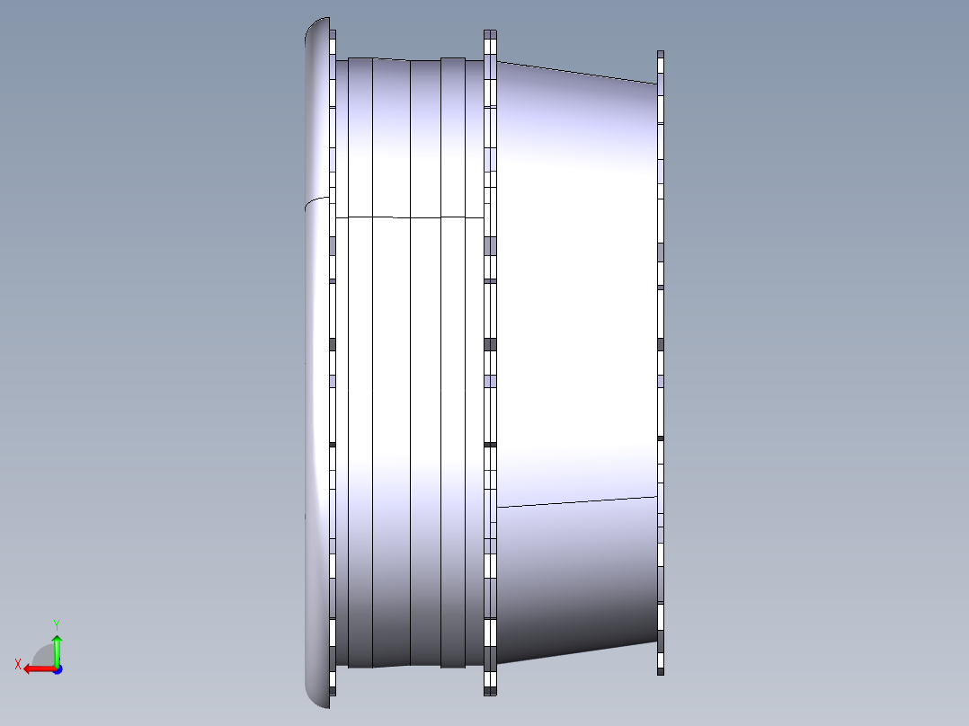 喷气发动机组装965---模型格式为 catia后视图