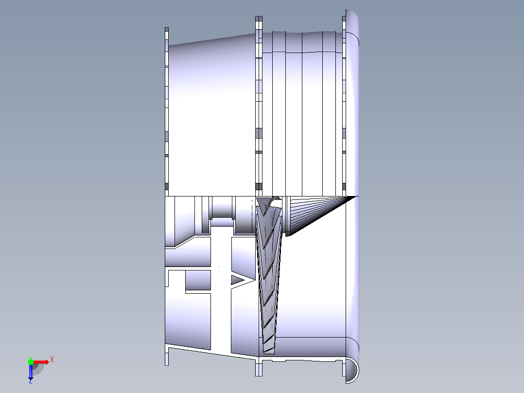 喷气发动机组装965---模型格式为 catia俯视图