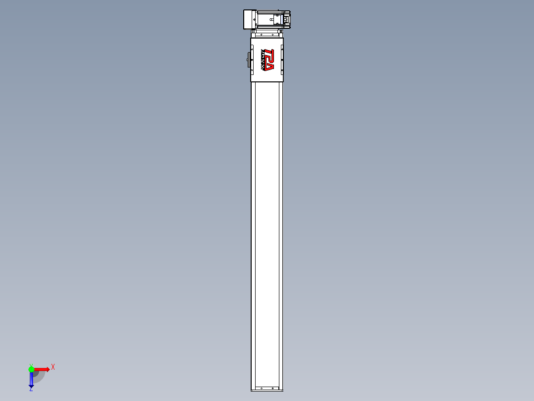 同步带全封闭直线模组TPA-HCB-110D-90-L1000-RU-Y-P40-N3俯视图