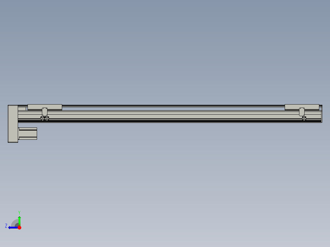 直线模组LHA21-S1700-D设计图纸右视图