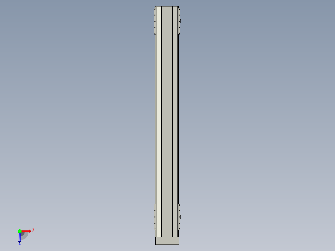 直线模组LHA21-S1700-D设计图纸俯视图