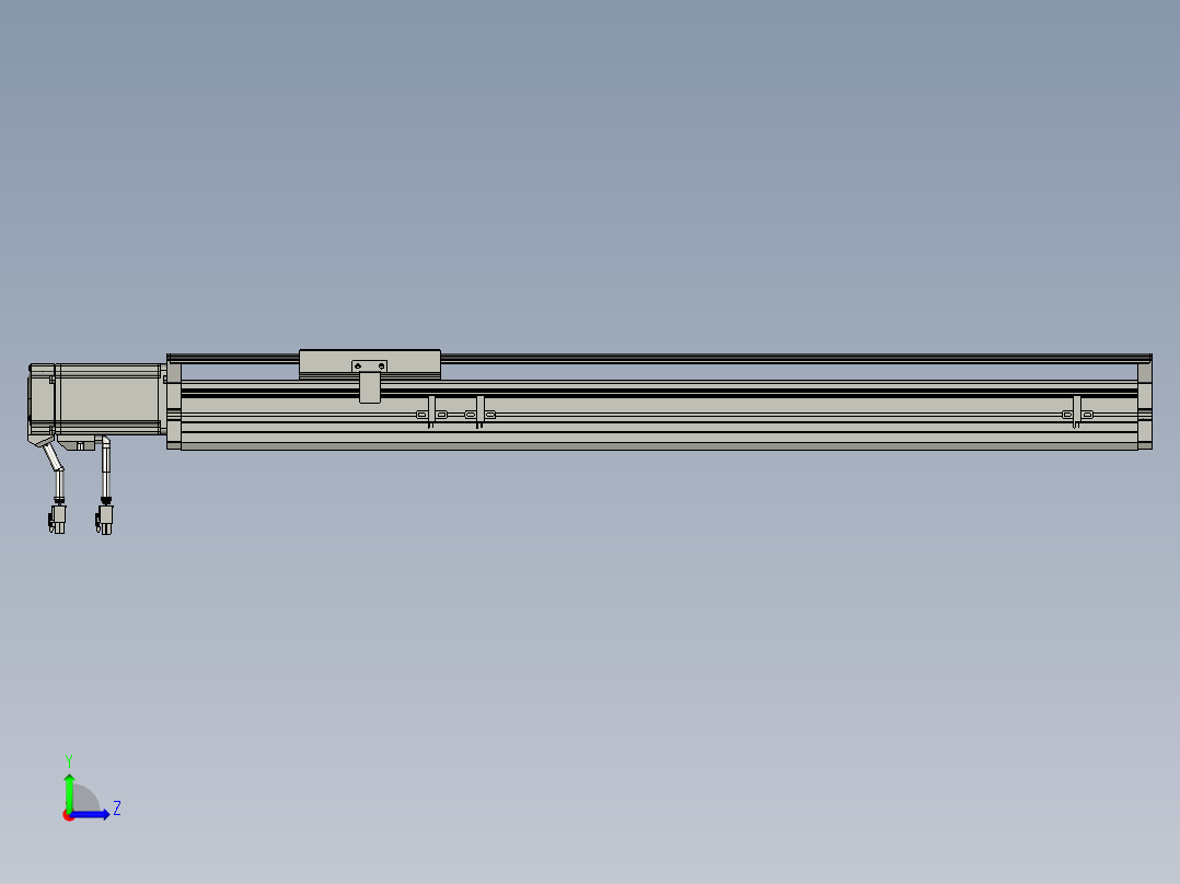东锦丝杆传动-直线滑台模组DH120-C-550-BC-P400W-C3左视图