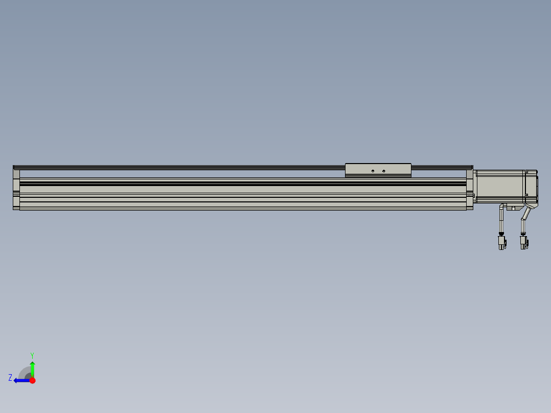 东锦丝杆传动-直线滑台模组DH120-C-550-BC-P400W-C3右视图