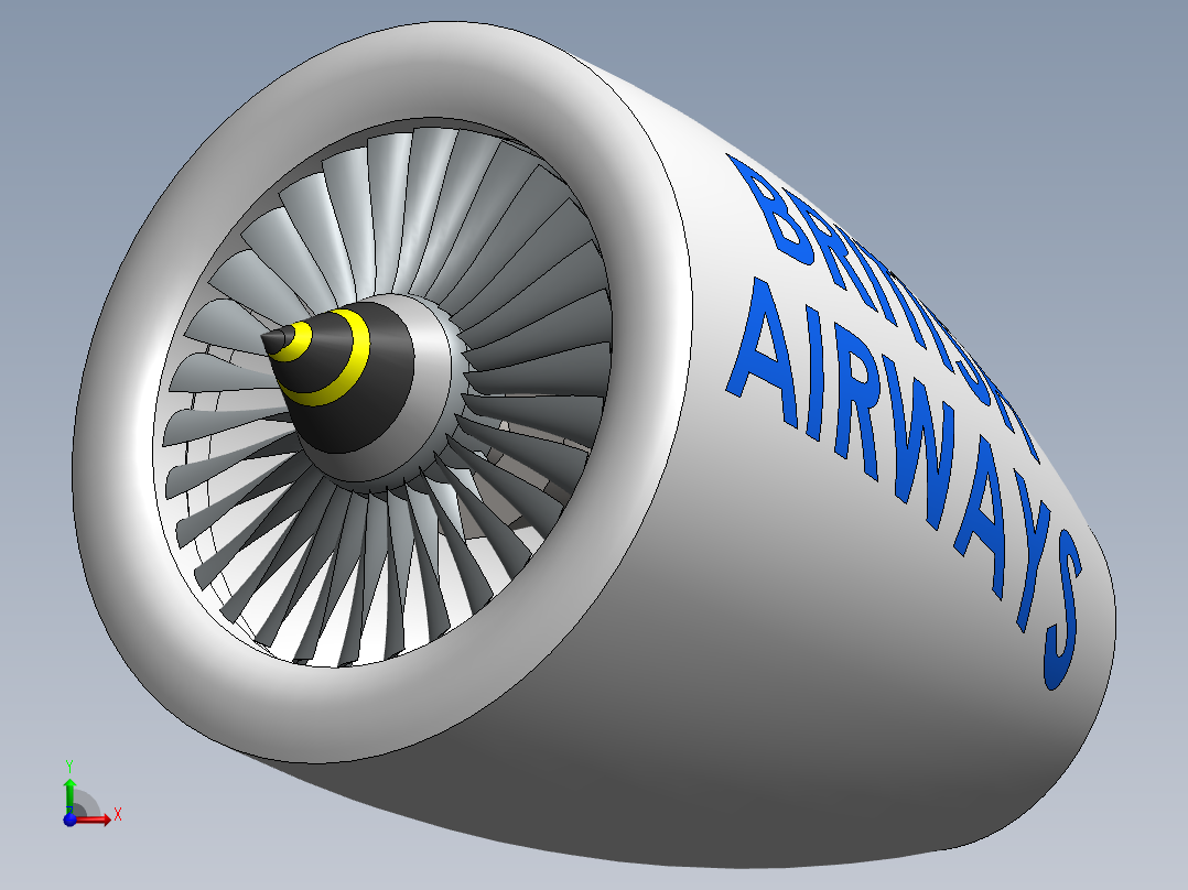 喷气发动机56---模型格式为 sw前视图