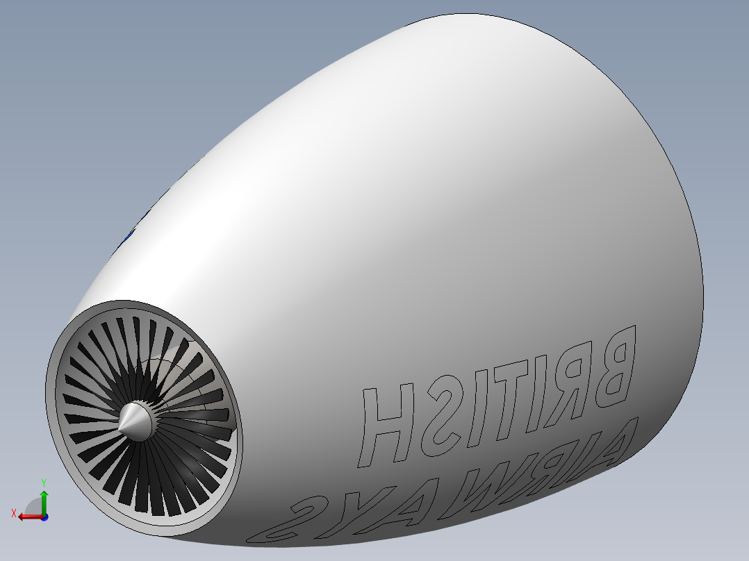 喷气发动机56---模型格式为 sw后视图