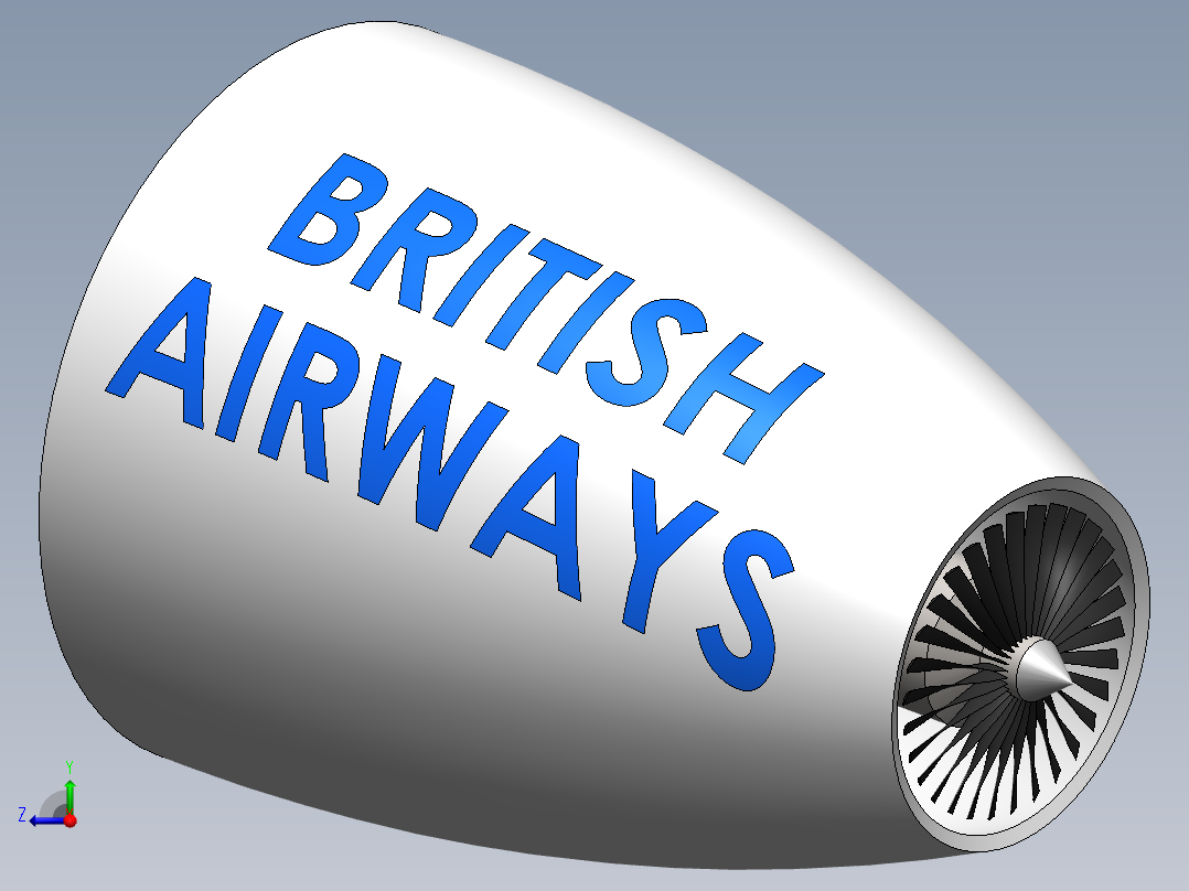 喷气发动机56---模型格式为 sw右视图