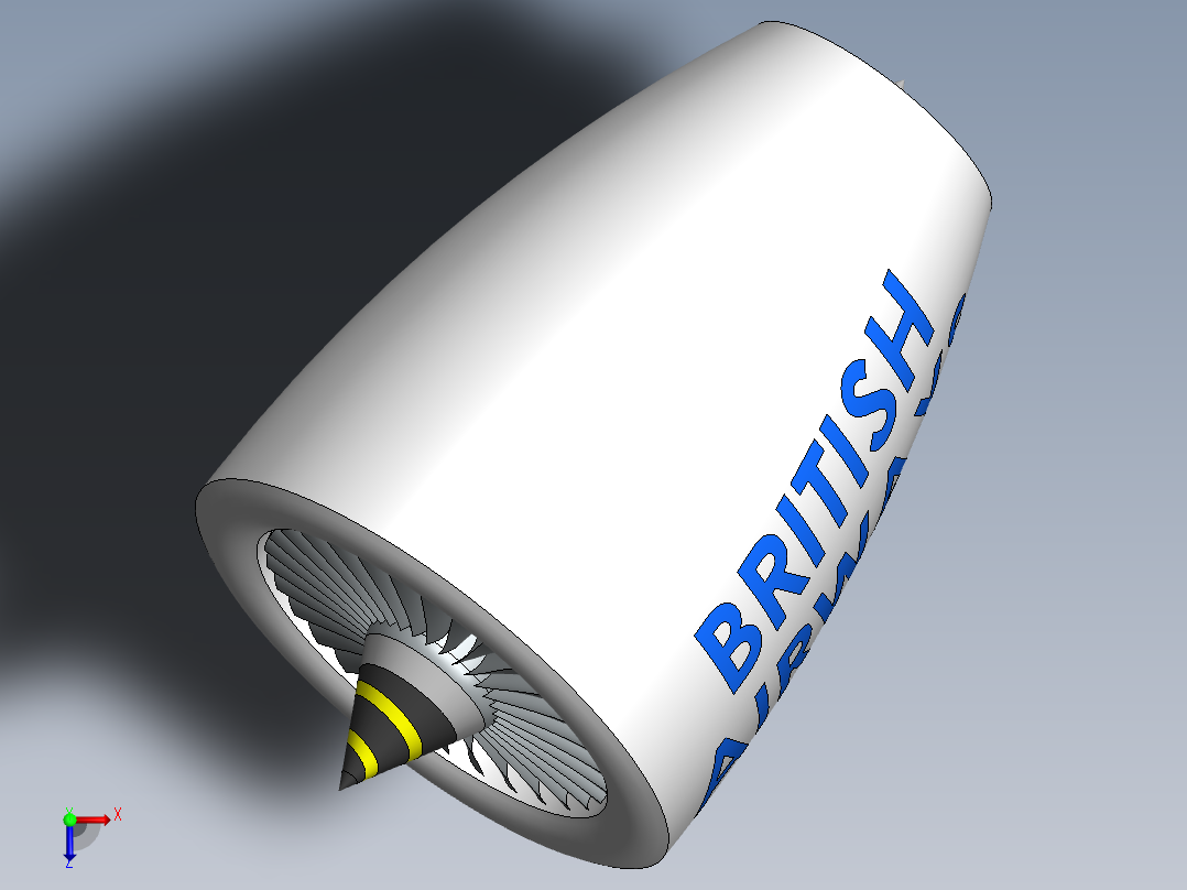 喷气发动机56---模型格式为 sw俯视图