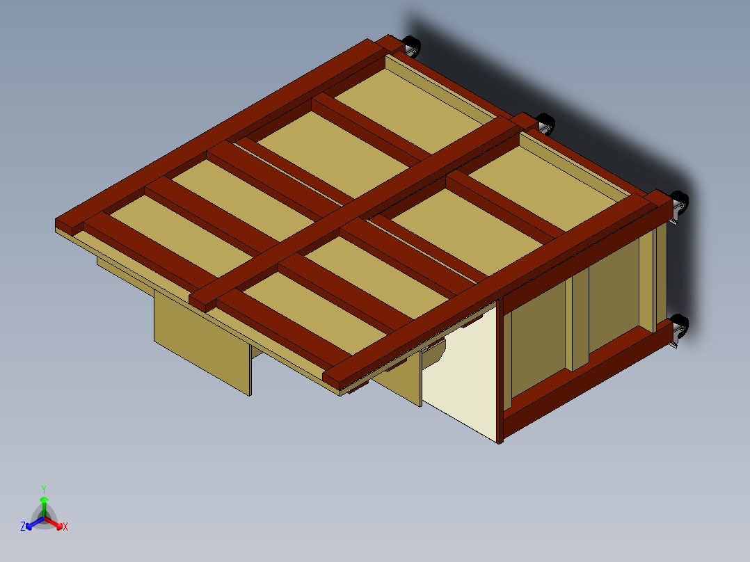 工作台正等轴测图