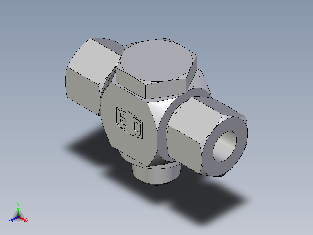 卡套式工业通用硬管接头EO_High_pressure_banjo_tee_TH14SMKDCF