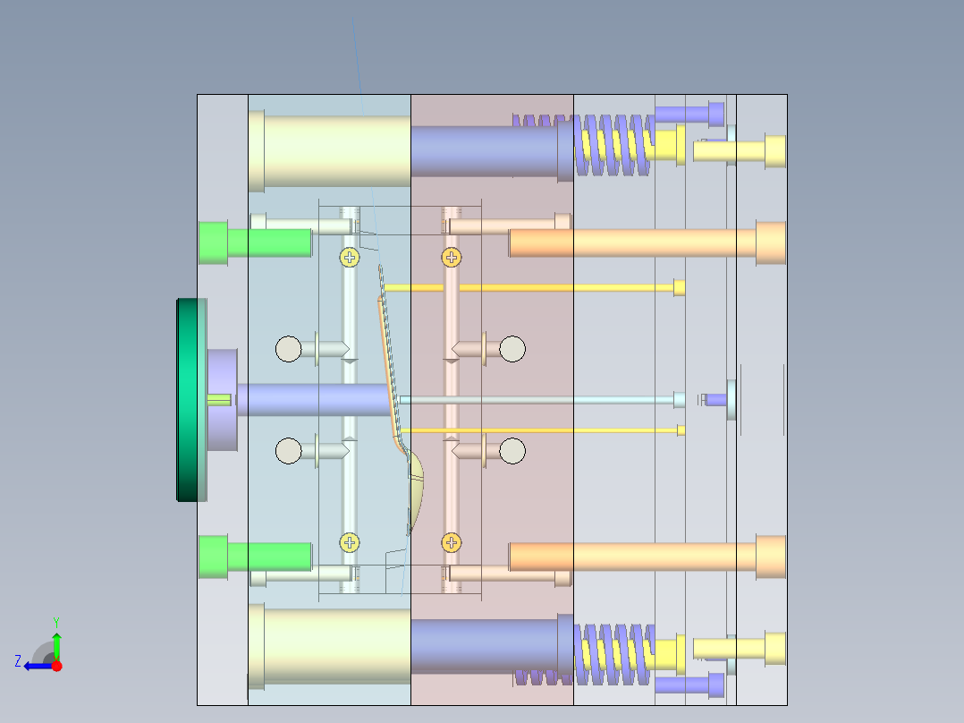 塑料汤匙勺子注塑模具设计【一模二腔-带三维图+CAD图纸+说明书】右视图