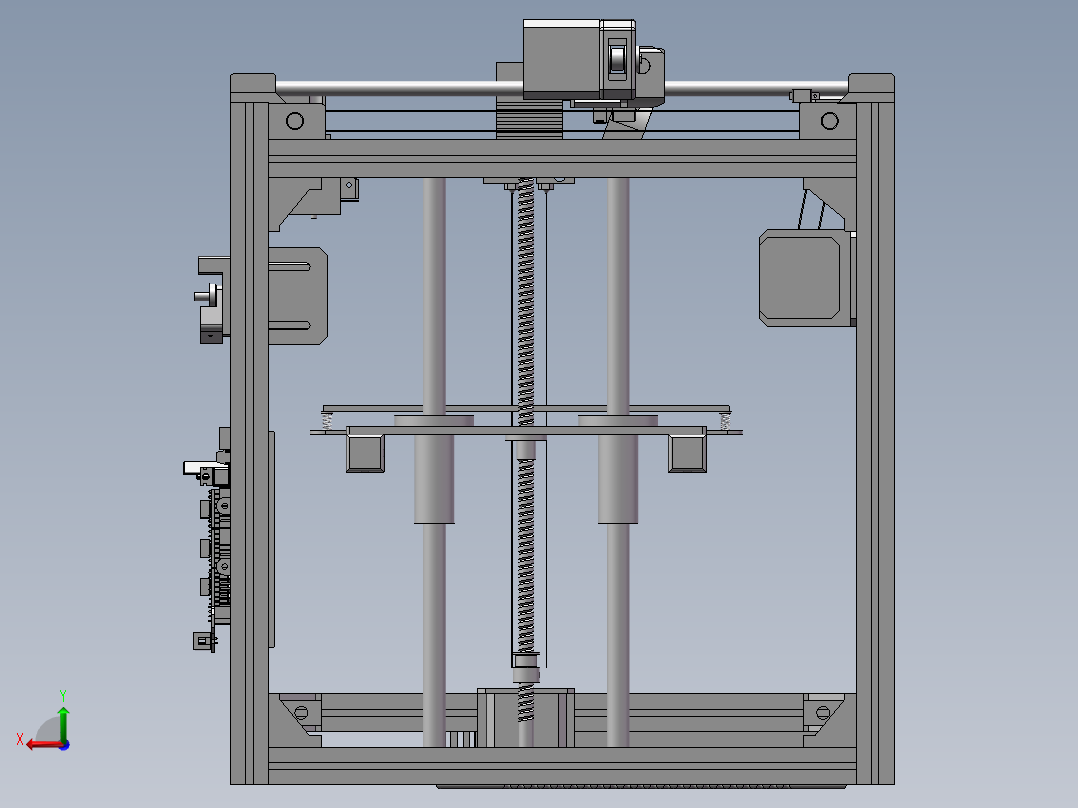 3D打印机模型后视图