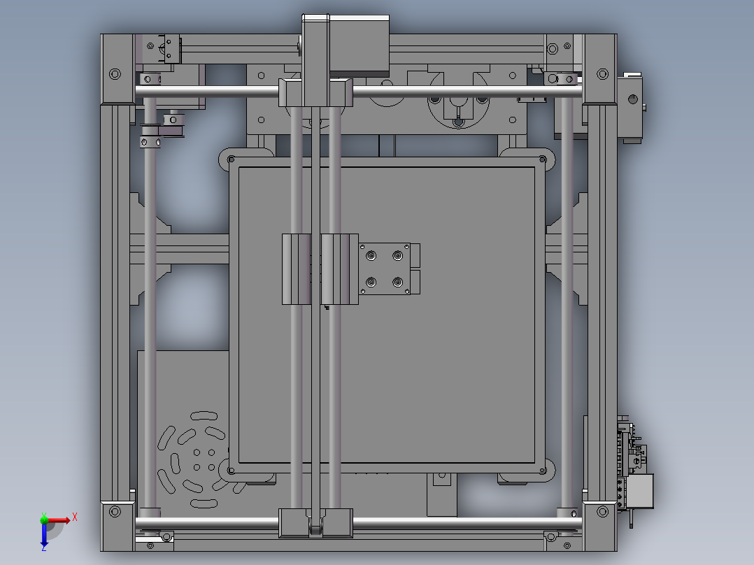 3D打印机模型俯视图