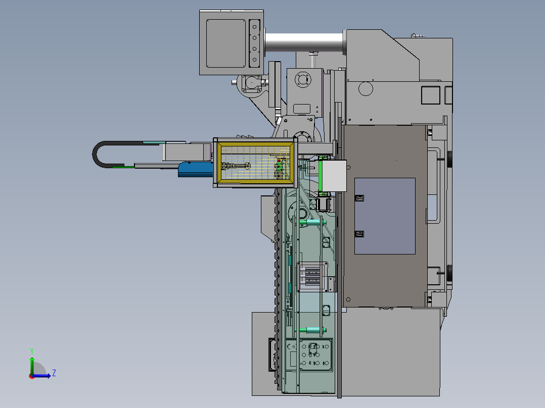 无心磨床上下料sw18可编辑左视图