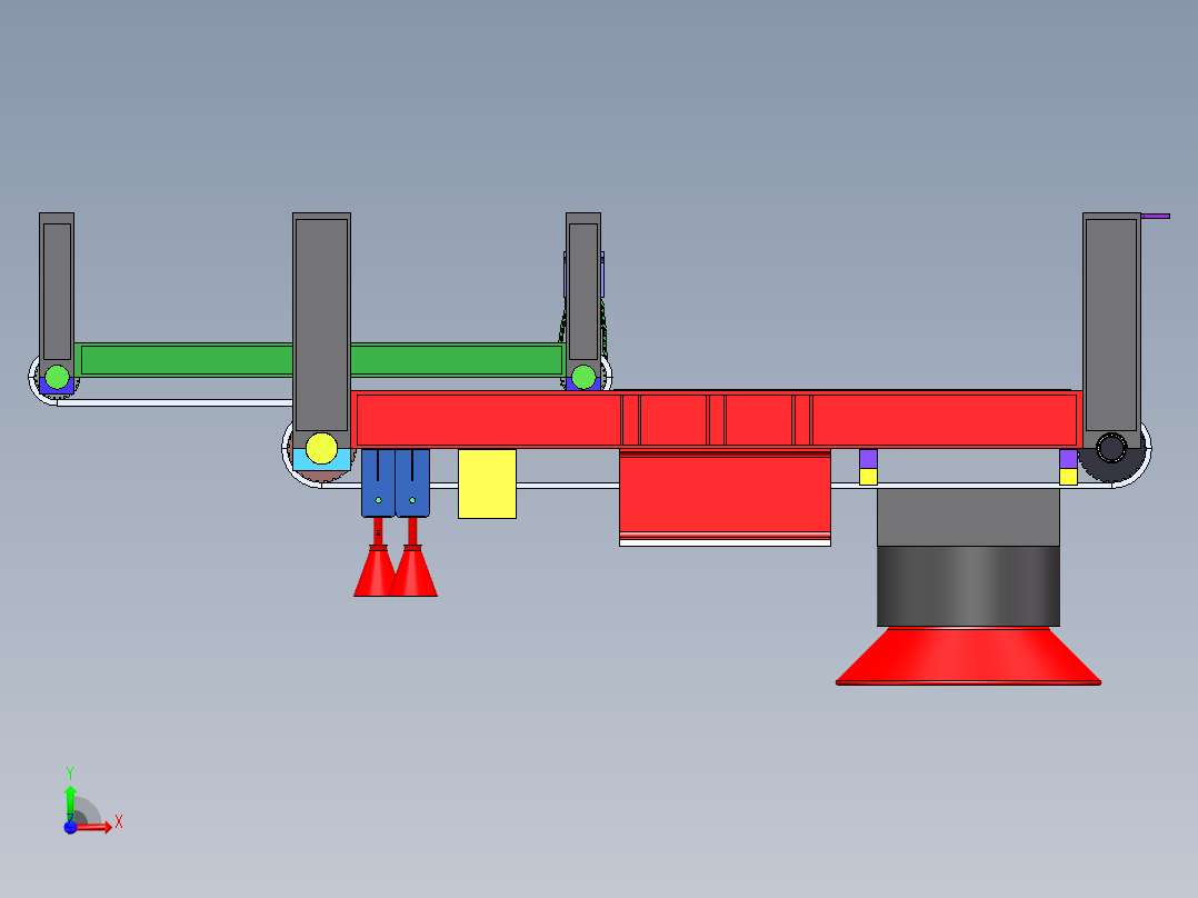擀面皮自动生产机sw17可编辑前视图