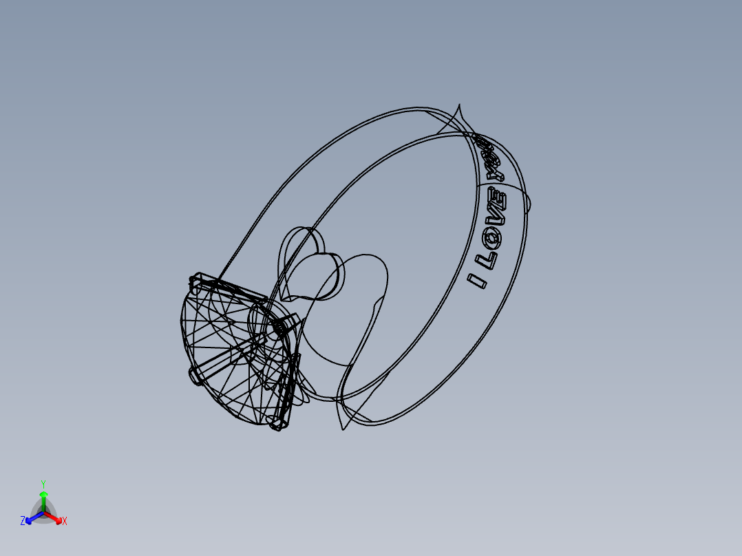 Solidworks钻戒模型正等轴测图
