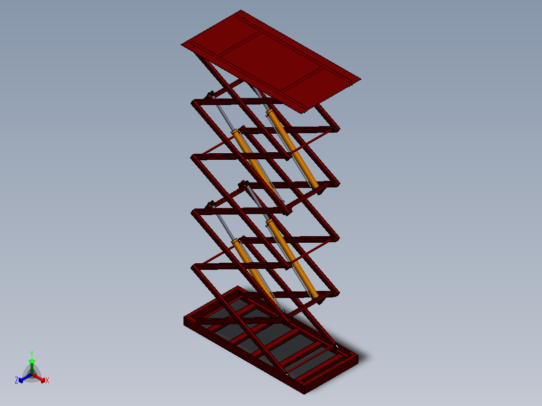 升降梯正等轴测图