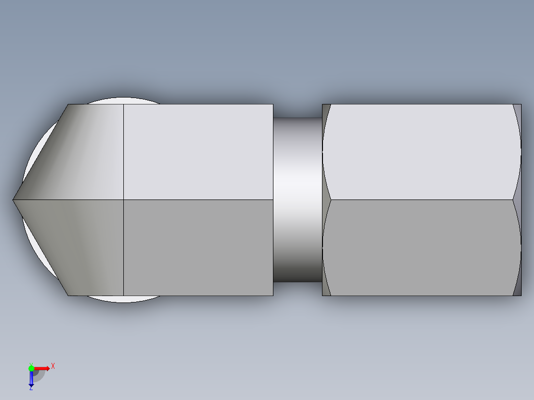 卡套式工业通用硬管接头EO_Adjustable_Locknut_elbow_WEE06LMORCF俯视图