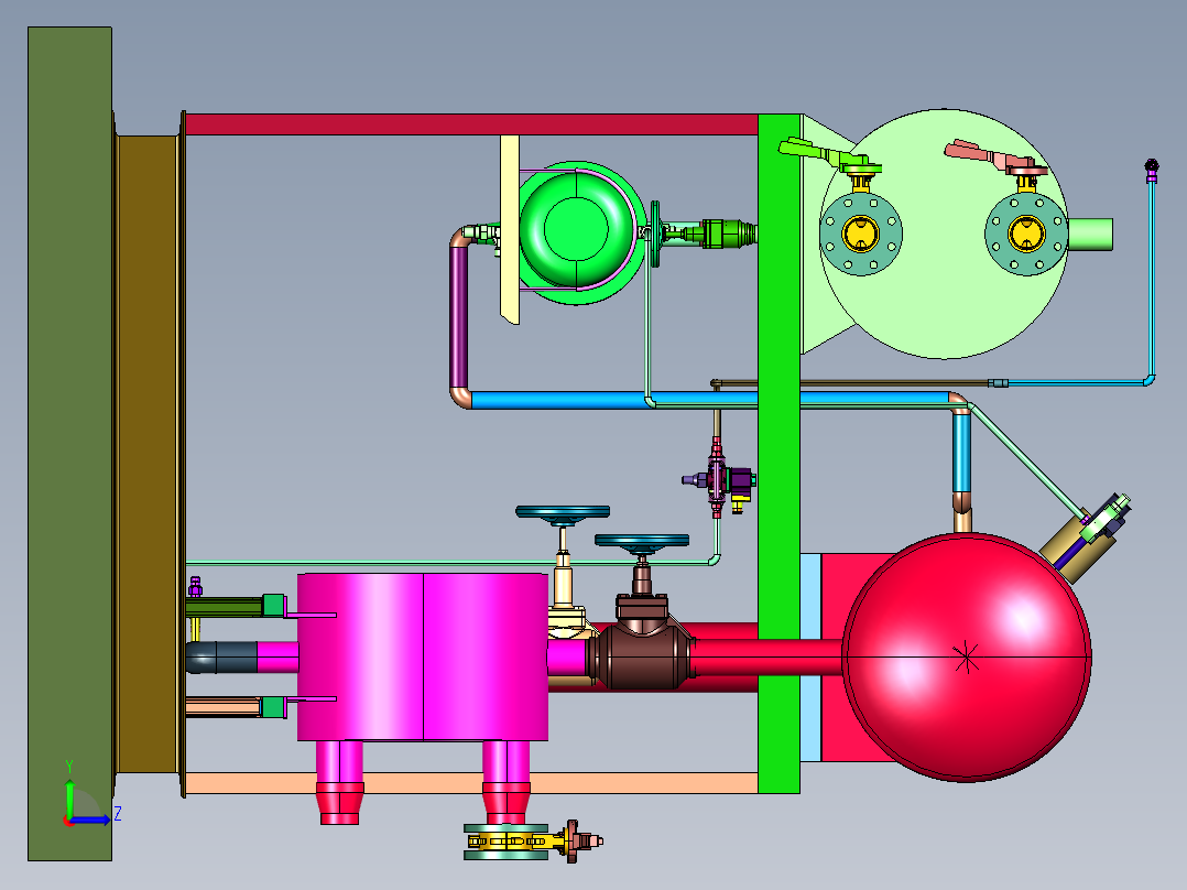 气氨冷量回收氨冷却器左视图