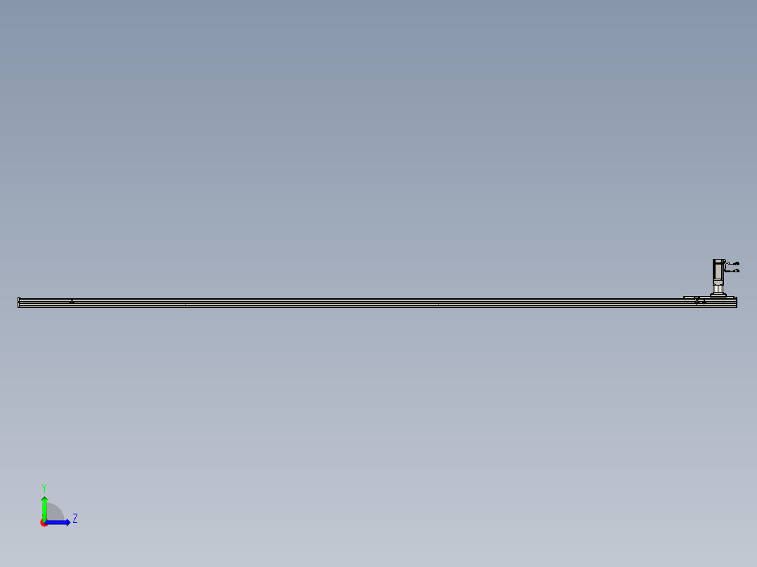 东锦齿条传动DH136G-S3650-BU-减速机+P400W左视图