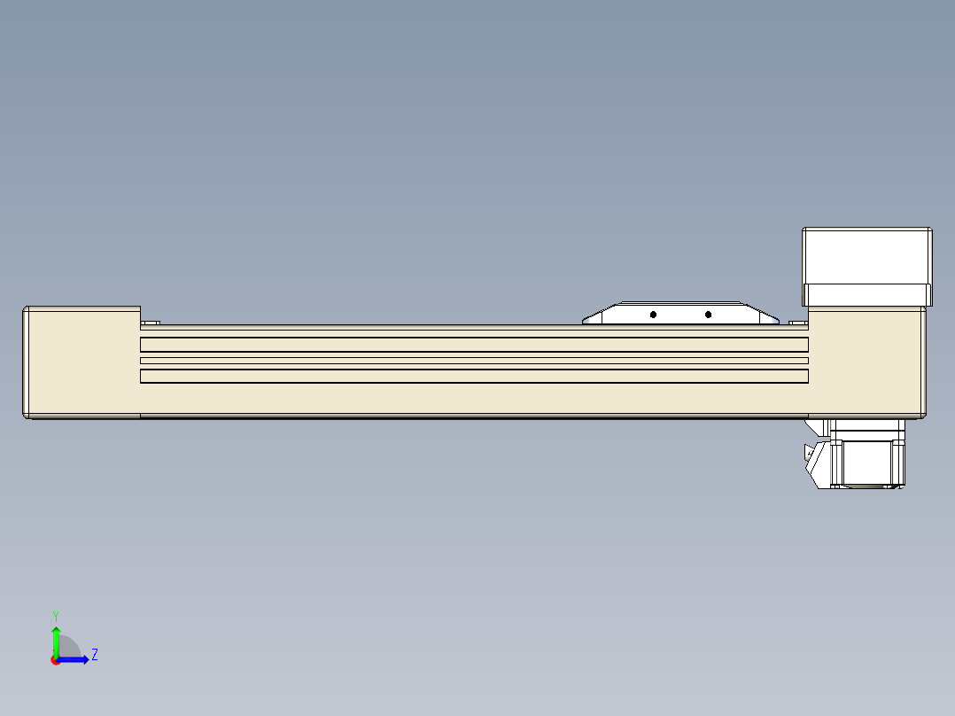 同步带全封闭直线模组TPA-HCB-65S-90-L200-MR-C-P10-N3左视图