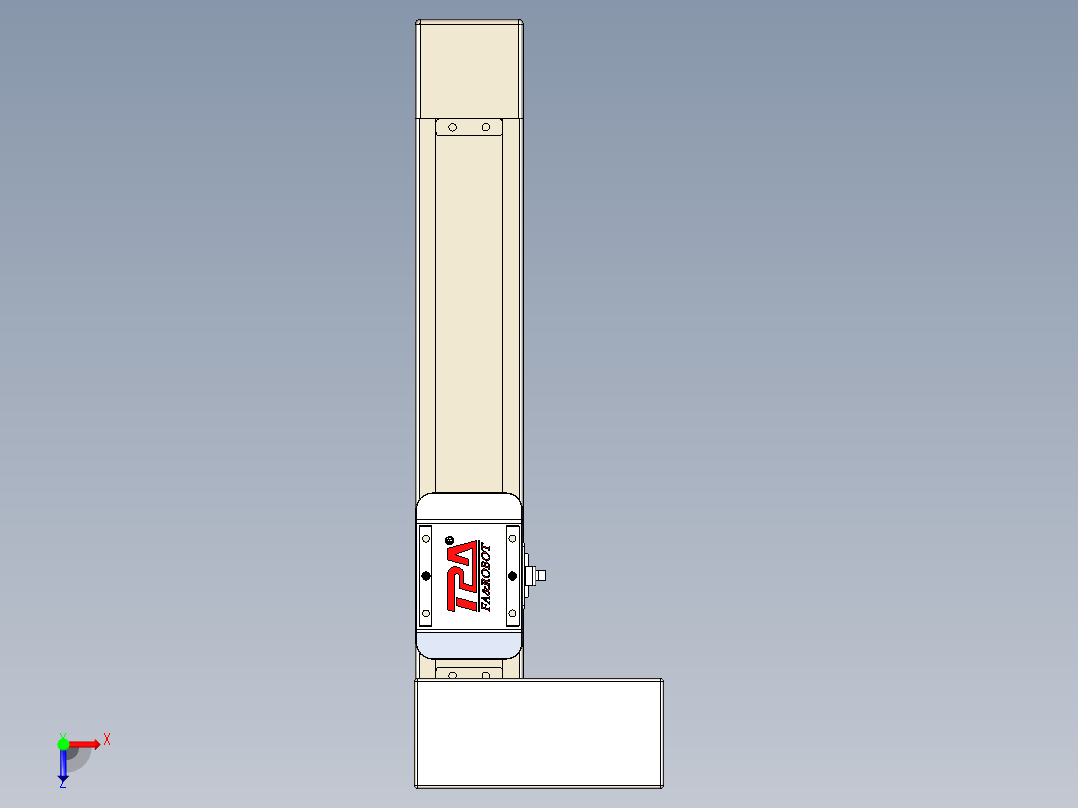 同步带全封闭直线模组TPA-HCB-65S-90-L200-MR-C-P10-N3俯视图